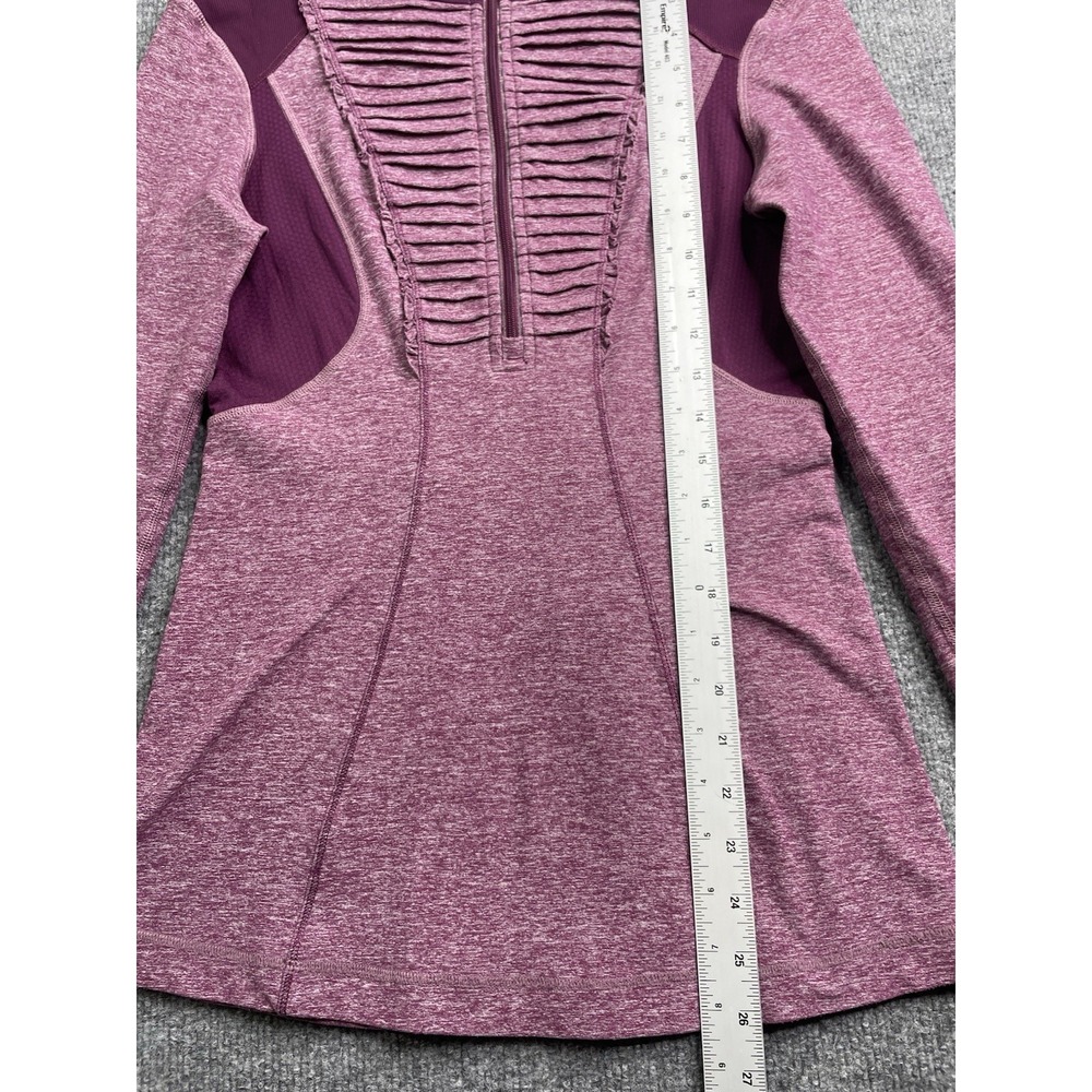 Lululemon Pullover Women's 6 Run Your Heart Out Half Zip Heathered Plum - Picture 6 of 9